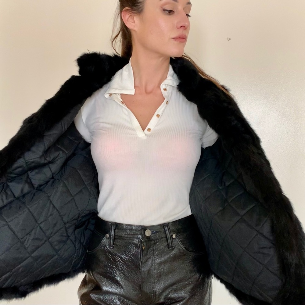 Genuine Rabbit Fur Jacket - Picture 2 of 8